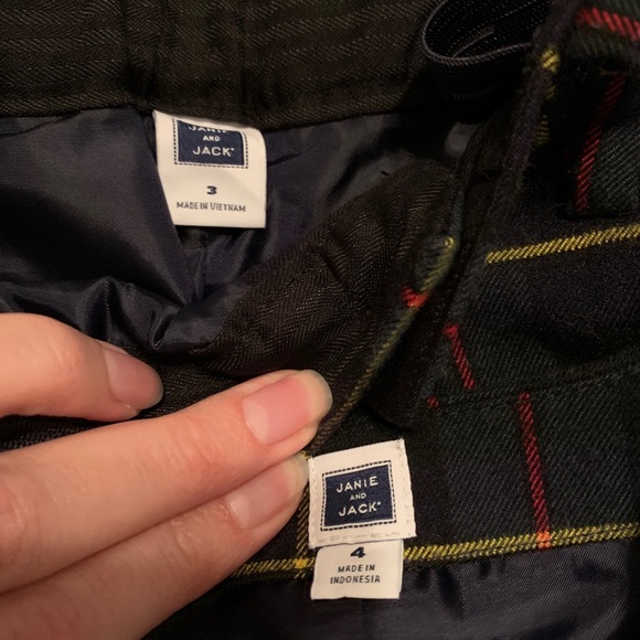 Janie and Jack 3 piece plaid set - Picture 2 of 3